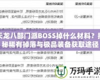 天龍八部門派BOSS掉什么材料？揭秘稀有掉落與極品裝備獲取途徑