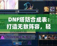 DNF塔防合成表：打造無敵陣容，輕松制霸塔防世界！