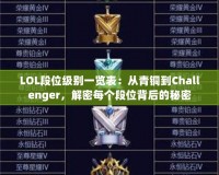 LOL段位級(jí)別一覽表：從青銅到Challenger，解密每個(gè)段位背后的秘密