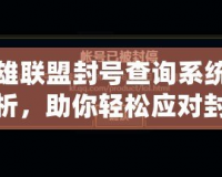 英雄聯(lián)盟封號(hào)查詢系統(tǒng)全解析，助你輕松應(yīng)對(duì)封號(hào)風(fēng)險(xiǎn)