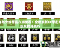 穿越火線軍銜在哪里看？全面解析CF軍銜系統(tǒng)及提升技巧