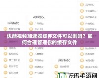 優(yōu)酷視頻加速器緩存文件可以刪嗎？如何合理管理你的緩存文件