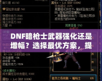 DNF暗槍士武器強(qiáng)化還是增幅？選擇最優(yōu)方案，提升戰(zhàn)力的關(guān)鍵決策！