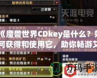 《魔獸世界CDkey是什么？如何獲得和使用它，助你暢游艾澤拉斯》