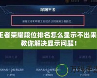 王者榮耀段位排名怎么顯示不出來(lái)？教你解決顯示問(wèn)題！