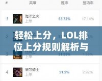 輕松上分，LOL排位上分規(guī)則解析與實用技巧