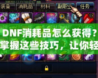 DNF消耗品怎么獲得？掌握這些技巧，讓你輕松收集豐富資源！