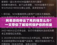 網(wǎng)易游戲停運(yùn)了充的錢怎么辦？一文帶你了解如何保護(hù)你的權(quán)益