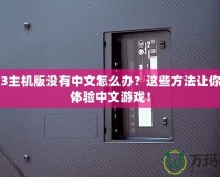 暗黑3主機(jī)版沒(méi)有中文怎么辦？這些方法讓你輕松體驗(yàn)中文游戲！