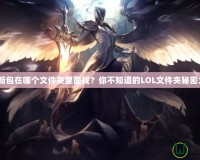 LOL更新包在哪個文件夾里面找？你不知道的LOL文件夾秘密大揭秘！