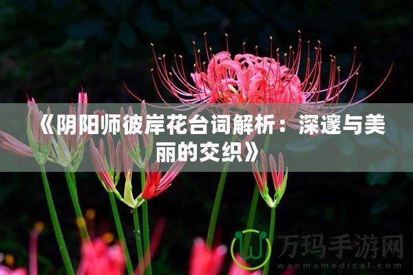 《陰陽師彼岸花臺詞解析：深邃與美麗的交織》