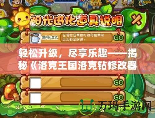 輕松升級，盡享樂趣——揭秘《洛克王國洛克鉆修改器》的神奇魅力