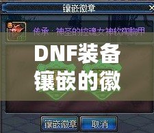 DNF裝備鑲嵌的徽章可以取下來嗎？詳解徽章取下與替換的技巧