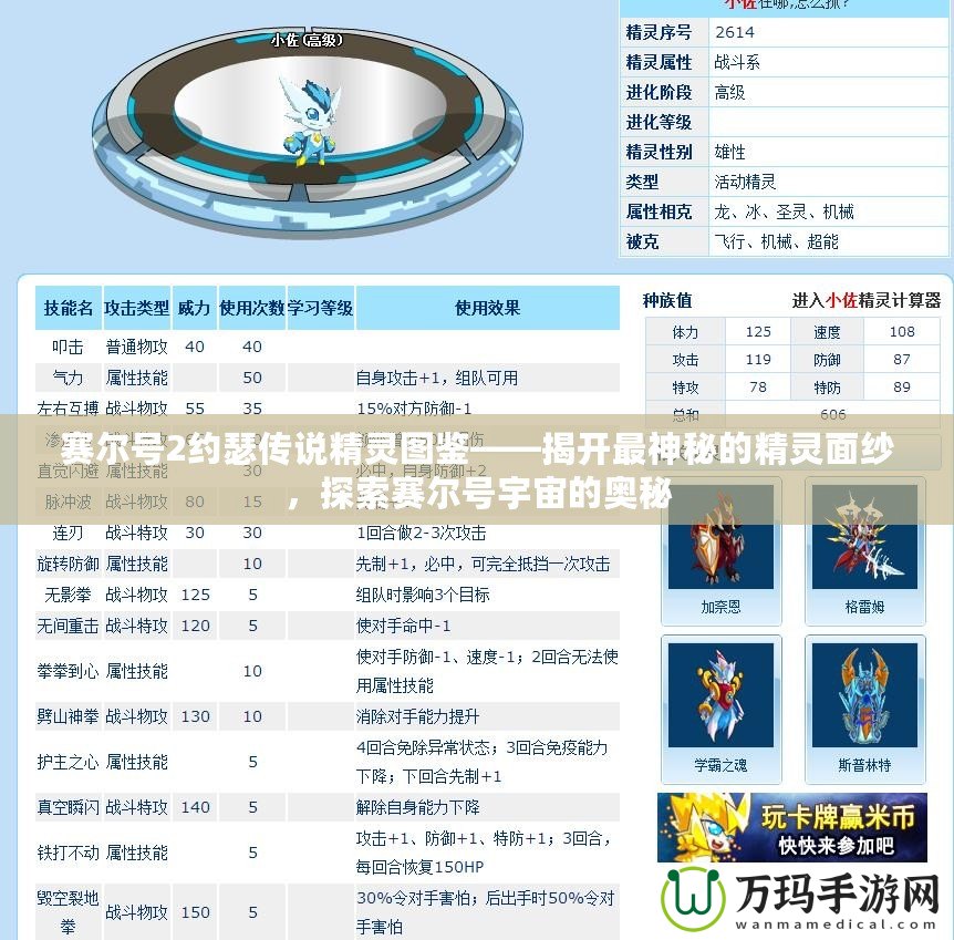 賽爾號(hào)2約瑟傳說精靈圖鑒——揭開最神秘的精靈面紗，探索賽爾號(hào)宇宙的奧秘