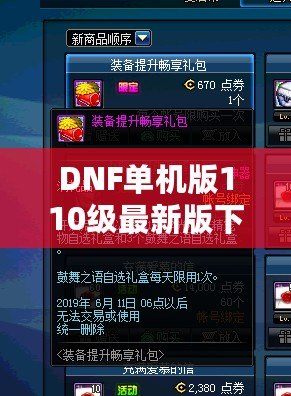 DNF單機(jī)版110級(jí)最新版下載，暢享無盡冒險(xiǎn)，超高自由度體驗(yàn)！