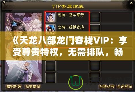 《天龍八部龍門客棧VIP：享受尊貴特權(quán)，無需排隊，暢快體驗》