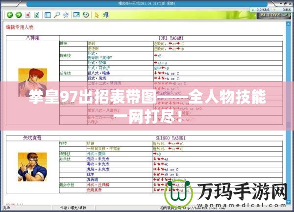 拳皇97出招表帶圖——全人物技能一網(wǎng)打盡！