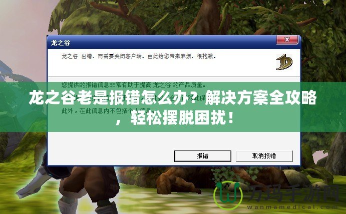 龍之谷老是報錯怎么辦？解決方案全攻略，輕松擺脫困擾！