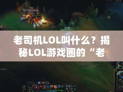 老司機(jī)LOL叫什么？揭秘LOL游戲圈的“老司機(jī)”稱號(hào)！