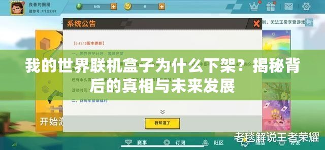 我的世界聯(lián)機盒子為什么下架？揭秘背后的真相與未來發(fā)展