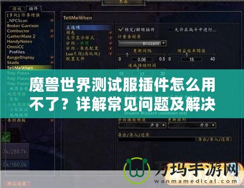 魔獸世界測(cè)試服插件怎么用不了？詳解常見問題及解決方案