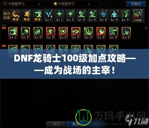 DNF龍騎士100級加點攻略——成為戰(zhàn)場的主宰！