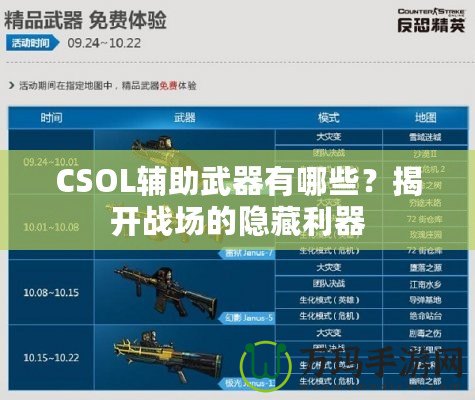 CSOL輔助武器有哪些？揭開戰(zhàn)場的隱藏利器