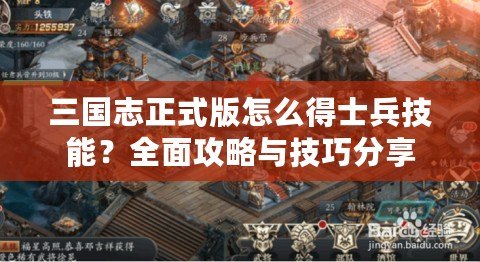 三國志正式版怎么得士兵技能？全面攻略與技巧分享