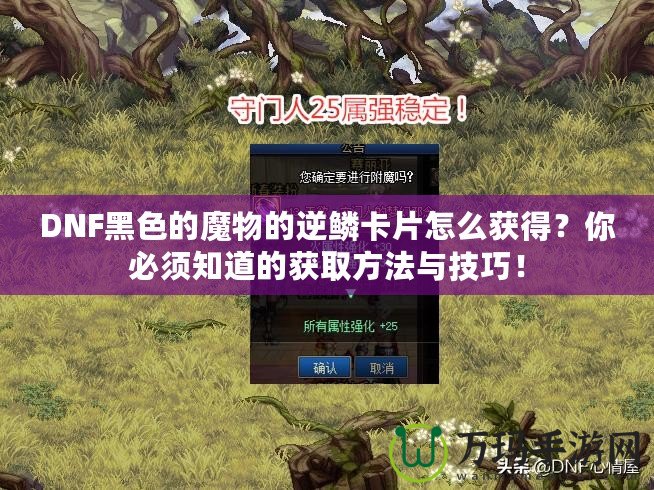 DNF黑色的魔物的逆鱗卡片怎么獲得？你必須知道的獲取方法與技巧！