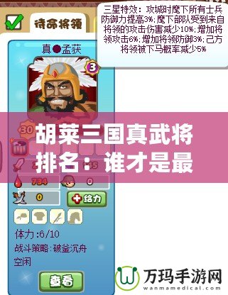 胡萊三國真武將排名：誰才是最強(qiáng)武將？