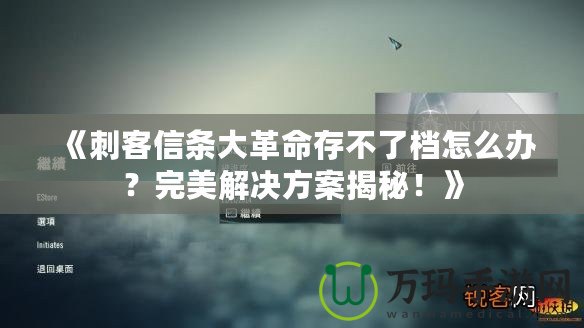 《刺客信條大革命存不了檔怎么辦？完美解決方案揭秘！》