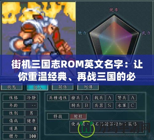 街機(jī)三國志ROM英文名字：讓你重溫經(jīng)典、再戰(zhàn)三國的必備之選