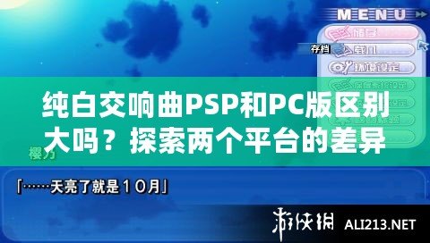 純白交響曲PSP和PC版區(qū)別大嗎？探索兩個(gè)平臺(tái)的差異與游戲魅力