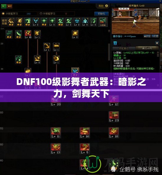 DNF100級影舞者武器：暗影之力，劍舞天下