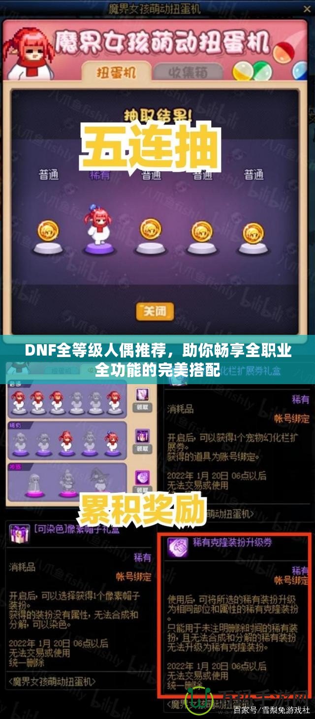 DNF全等級人偶推薦，助你暢享全職業(yè)全功能的完美搭配