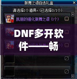 DNF多開軟件——暢享游戲新體驗，提升操作效率