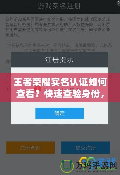王者榮耀實名認證如何查看？快速查驗身份，保證賬戶安全！