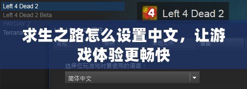 求生之路怎么設置中文，讓游戲體驗更暢快