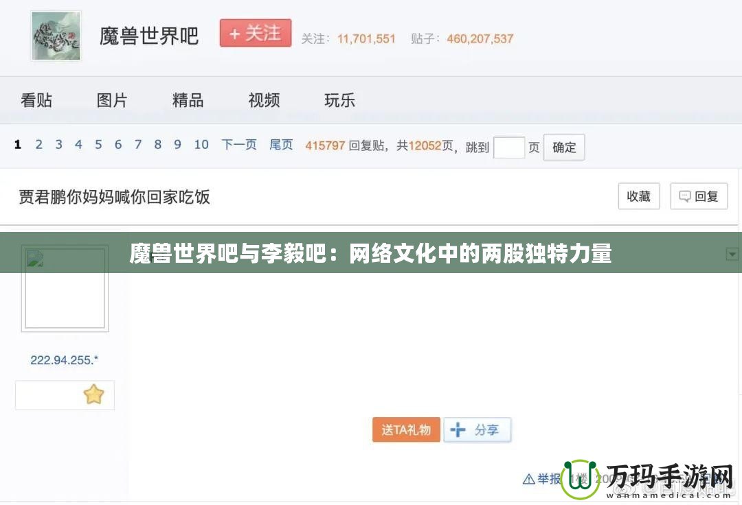 魔獸世界吧與李毅吧：網(wǎng)絡(luò)文化中的兩股獨(dú)特力量