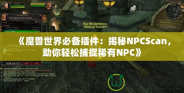 《魔獸世界必備插件：揭秘NPCScan，助你輕松捕捉稀有NPC》