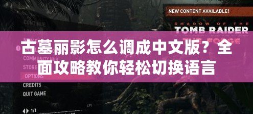 古墓麗影怎么調(diào)成中文版？全面攻略教你輕松切換語言